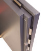 Close-up of locking bolt on the phoenix planet hs6072 security safe showing metal parts and door edge