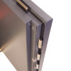 Close up of locking bolts on the phoenix planet hs6073 security safe showing metal bolts extending from the door edge