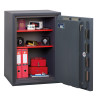phoenix planet hs6073 security safe with door open showing shelves and various items inside