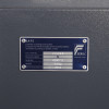 Certification label on phoenix cosmos hs9071 security safe showing certification details and weight