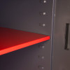 phoenix cosmos hs9071 security safe showing a red internal shelf and grey interior details