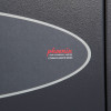 phoenix logo on the cosmos hs9073 security safe showing red and white text on a dark textured background