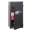 phoenix cosmos hs9074 security safe with the door ajar showing folders and contents inside