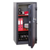 phoenix cosmos hs9074 security safe with door open showing shelves filled with files and various items inside
