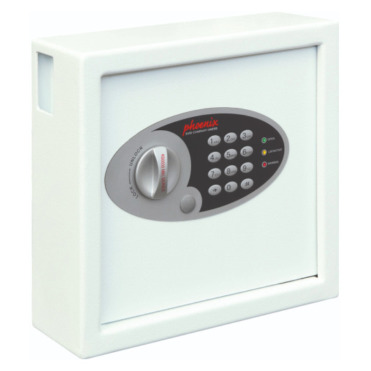 phoenix cygnus ks0030 key deposit safe shown at an angled view with keypad and locking dial visible
