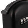 Close up of a part of the phoenix key store showing a black clip and combination lock dials