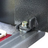 Close-up of the hinge on the phoenix vela security safe electronic lock showing metal parts and fittings