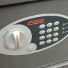 phoenix vela security safe deposit slot electronic lock showing front angled down view of keypad and lock dial