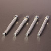 Floor fixing bolts for phoenix cash deposit security electronic lock laid out on a dark surface