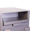 phoenix cash deposit security electronic lock showing the open deposit slot with metal surface and handle