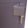 Close-up of the hinge on the phoenix cash deposit security electronic lock door