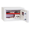 phoenix fortress 1181 security safe electronic lock with door open showing watch camera coins and keys inside