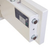 phoenix fortress 1181 security safe key lock showing two locking bolts extending from a white metal edge