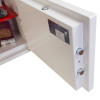 locking bolts inside the door of the phoenix fortress 1182 security safe electronic lock showing the mechanism