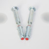 phoenix fortress 1182 security safe key lock showing two metal floor fixing bolts with red tips on a white surface