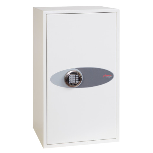 Front view of the phoenix fortress 1184 security safe electronic lock showing keypad and locking mechanism