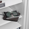 phoenix firefox fireproof safe key lock showing an open safe with digital media including a USB stick and a CD in a plastic case