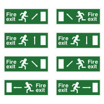 Rbrpee White Plastic Rigid Eec Directive Fire Exit Signs Group