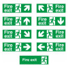 Rbrpsaw White Plastic Rigid Fire Exit Signs Group