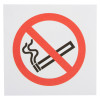 no smoking self adheseive vinyl sign showing a smoking cigarette crossed out with a red circle