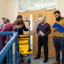 evacuation chair training for the trainer group training