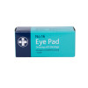 aura3 eye wash station showing eye pad dressing box with bandage and compliance details visible