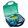 Rmcatkitgid Bs8599 compliant glow in the dark catering first aid kit open showing contents inside the case