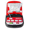 mediana hearton a15 defibrillator semi automatic soft pouch open showing internal components and instructions panel