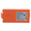 Front view of the mediana hearton a16 defibrillator battery pack showing label and connector slot