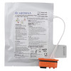 Front view of mediana hearton a16 adult paediatric defibrillator pads showing packaging and connector details
