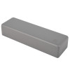 Silver rectangular cover part of the rutland overhead door closer viewed at an angle