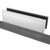 Image showing the Rutland Letterplate with silver finish and 30 minute intumescent strips laid out in front
