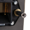 Close-up of the metal and plastic components of the Rutrlppb Rutrlpik60 Rutland Letterplate With 60 Minute Intumescent Fixing