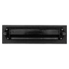 Black Rutrlppn Rutrlpik60 Rutland Letterplate with 60 minute intumescent inside back shown from front view