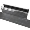 Rutland Letterplate in a polished nickel finish shown with 60 minute intumescent strips