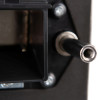 Close-up of the Rutrlpsn Rutrlpik60 Rutland Letterplate with 60 Minute Intumescent Fixing showing black and metal parts