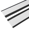 Close-up of two Rutrplpik60 Rutland Letterplate Intumescent Strips 60 Minute Back with protective backing peeled slightly