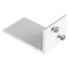 Safend End Cap Front showing a white metal L-shaped bracket with two silver screws attached