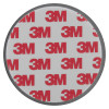 Reverse side of magnetic alarm mounting kit showing circular adhesive pad with red 3M logo pattern