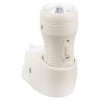 3 in 1 led emergency torch night light shown in its angled cradle with on off switch visible