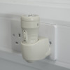 3 in 1 led emergency torch night light plugged into a UK wall socket with switch on the side