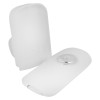 auraglow night light and emergency torch shown from the front with a holder in white color