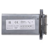perko powermatic r100 concealed fire door closer chrome shown from the back with label and mounting plate visible