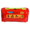 spectrum healthcare albacmat flexible evacuation stretcher large shown folded inside its red storage bag with handle