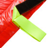 Closeup of a bright yellow strap with black fastening on the spectrum healthcare albacmat flexible evacuation stretcher standard