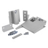 selectrite mk2 fire door coordinator showing metal components and screws laid out on a white background
