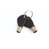 Two override keys on a small metal ring for the phoenix vela 0801 electronic lock