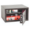 phoenix vela 0803 electronic lock safe with open door showing contents inside including camera and watch