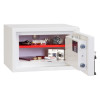 phoenix fortress 1181 key lock with door open showing contents including watch camera keys and coins