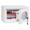 phoenix fortress 1181 key lock safe with door open showing keys and contents inside